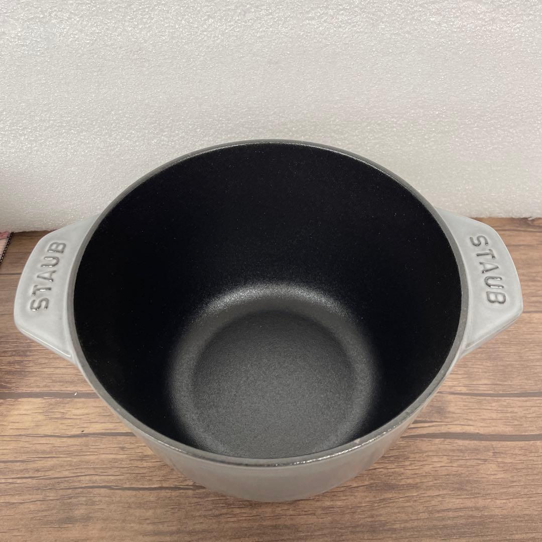 staub ストウブ ラ ココット de GOHAN グレー M 16cm - メルカリ