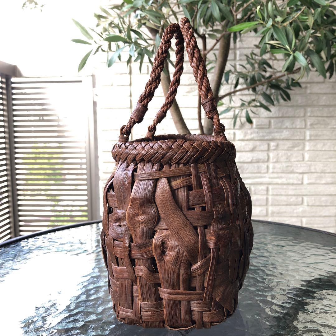 山葡萄と欅大ぶり籠新潟県阿賀町江川宗夫作江川作