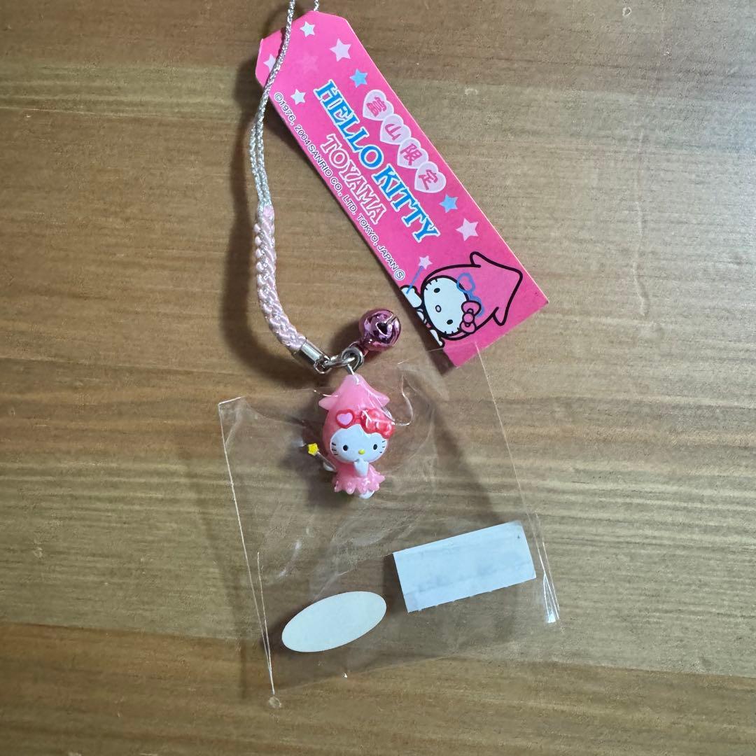 未使用品 ハローキティ ご当地キティ 富山限定 ホタルイカ 根付け