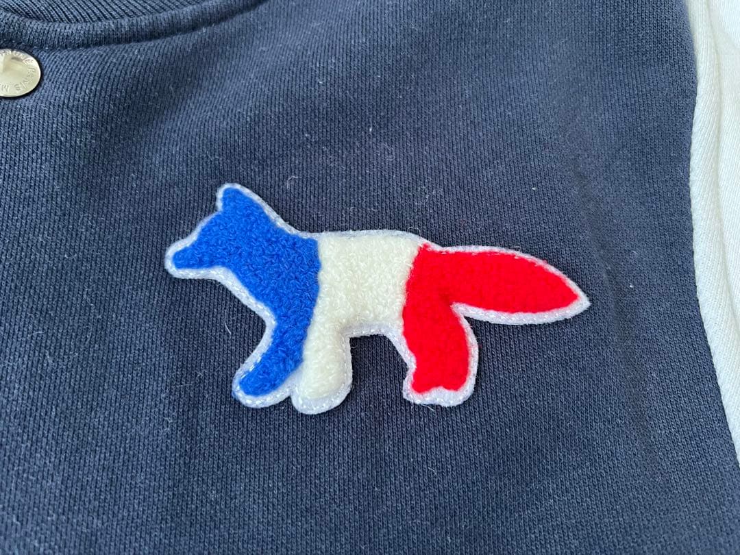 MAISON KITSUNÉ ネイビー ジャージースタジャン XLの通販はau PAY