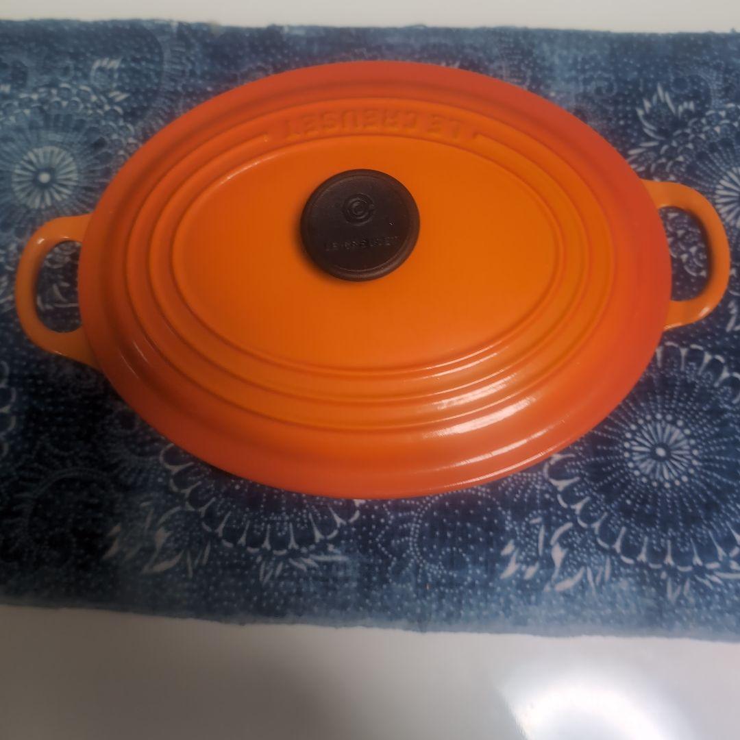 Le Creuset 両手鍋 オレンジ 約24cm - メルカリ