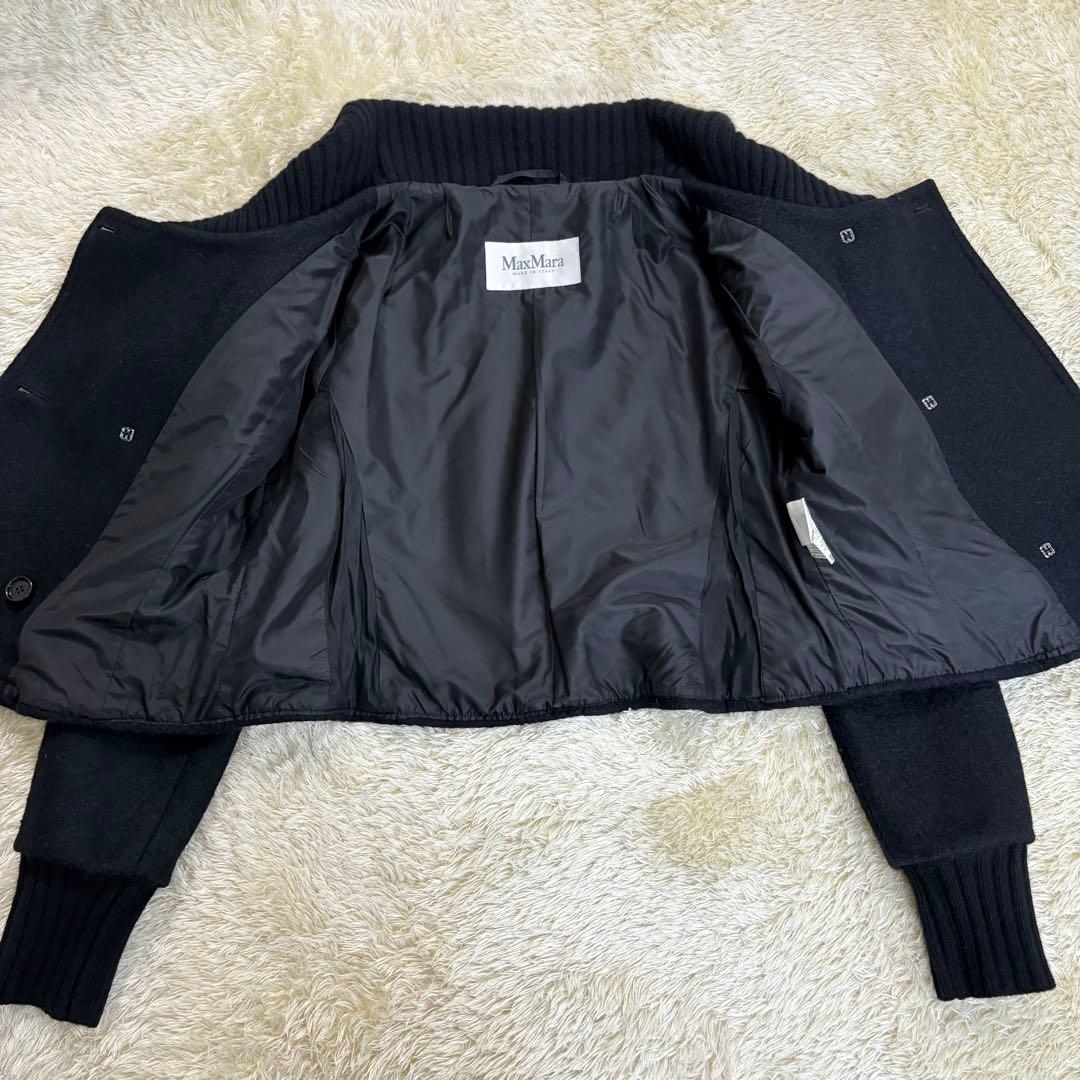 マックスマーラ Max Mara アルパカ混 3way コート ブラック