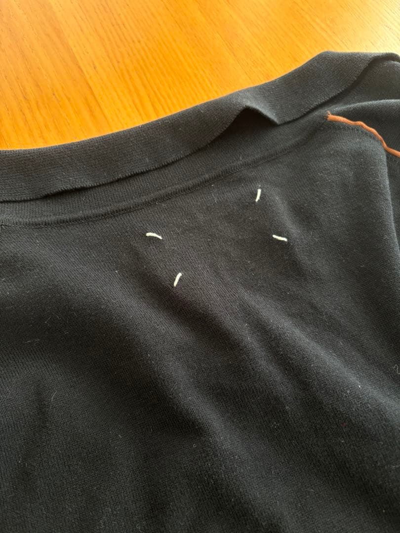 マルジェラ Maison Margiela 黒 S スキッパーニット ポロ - メルカリ