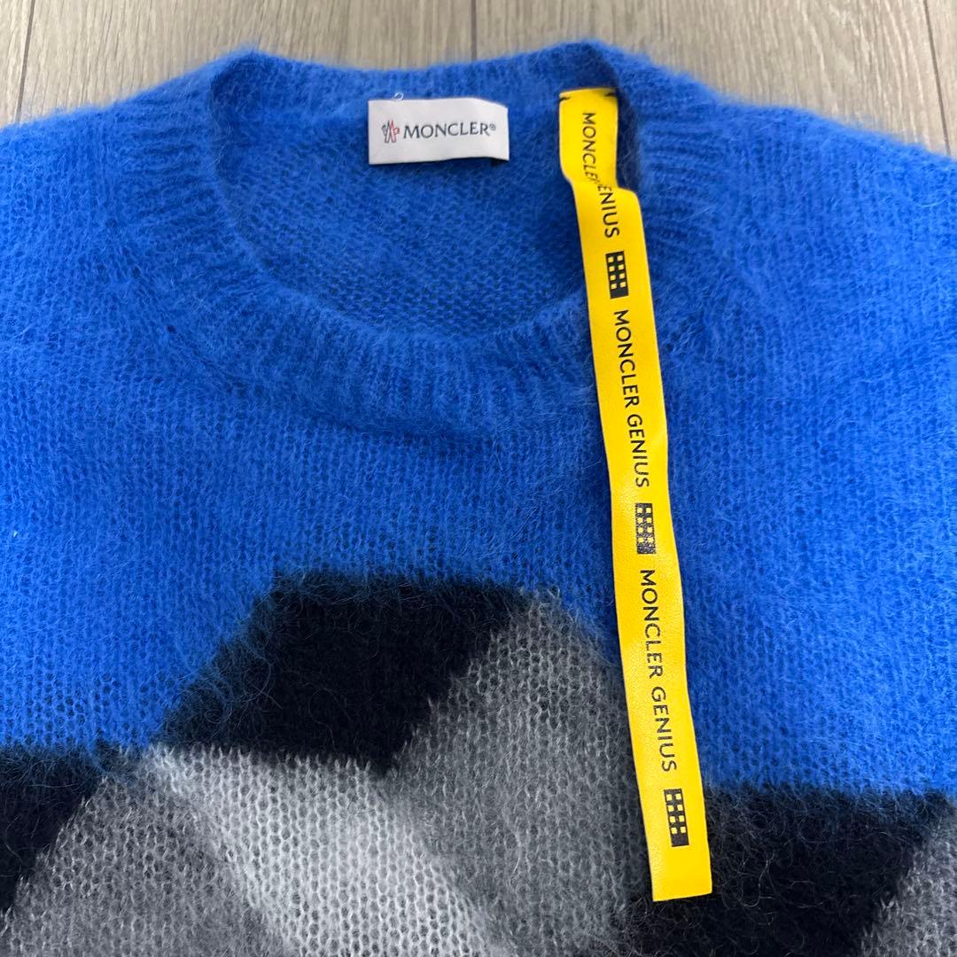 MONCLER fragment フラグメントコラボ立体幾何学模様ニットセーター