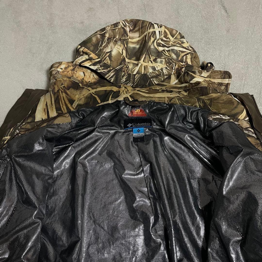超希少❗️】columbia ダウン 迷彩柄 グリーン L リアルツリー - メルカリ