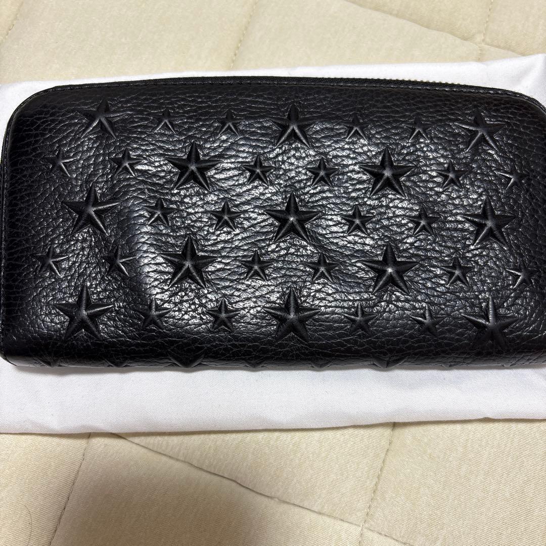JIMMY CHOO ブラック 長財布 星型エンボスの通販はau PAY マーケット