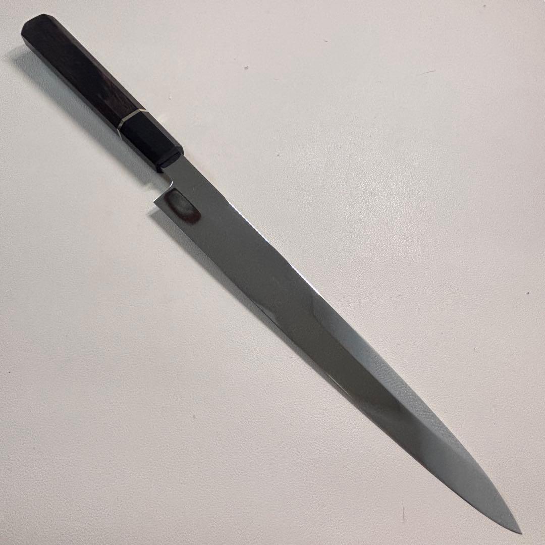 270mm柳刃包丁 鏡面 黒檀水牛八角柄 全鋼 和包丁'「鞘付き」 - メルカリ