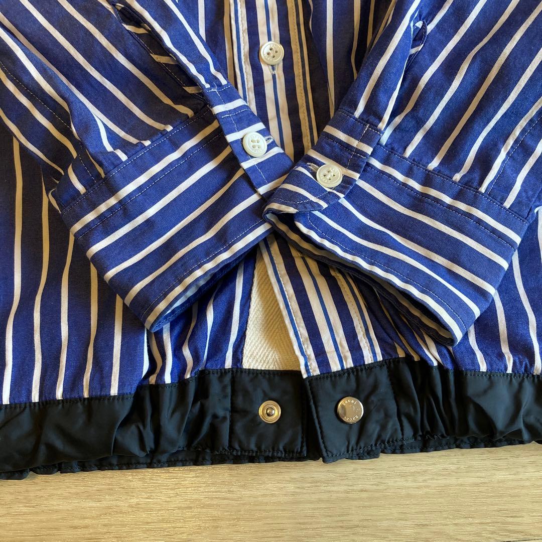 sacai ストライプ長袖シャツ サイズ1 CottonPoplinShirt - メルカリ