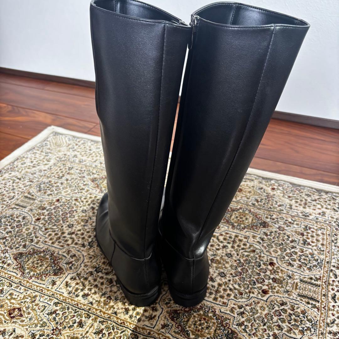 DIANA ブラックレザー ロングブーツ - メルカリ