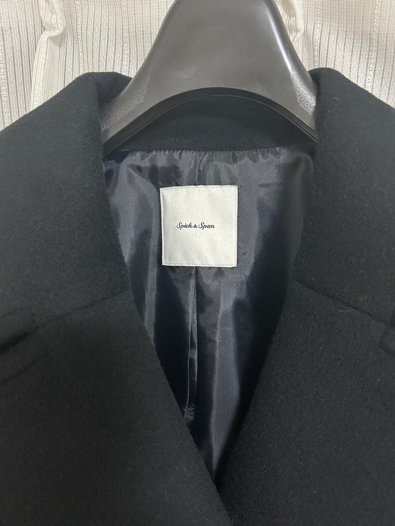 Spick&SpanS160ビーバーPコート 黒 36 人気 商品 通販