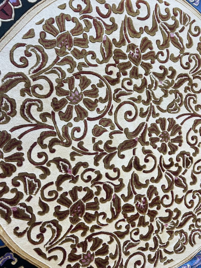 龍村美術織物 龍村佛賓座 十三佛段通 宝相華唐草文 絹100％ 緞通 絨毯