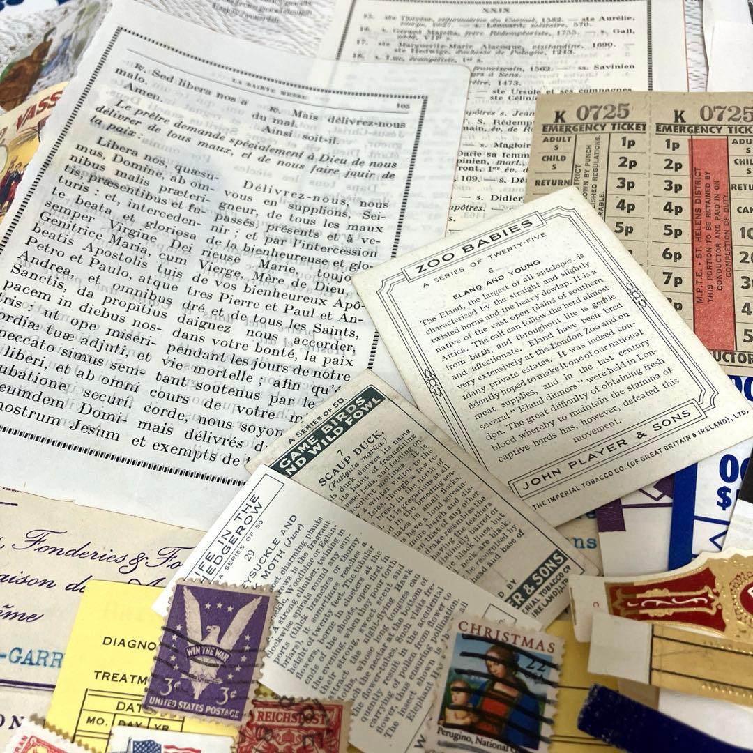 ヴィンテージ 紙モノ ラベル ジャンクジャーナル 素材 おすそ分け 昭和