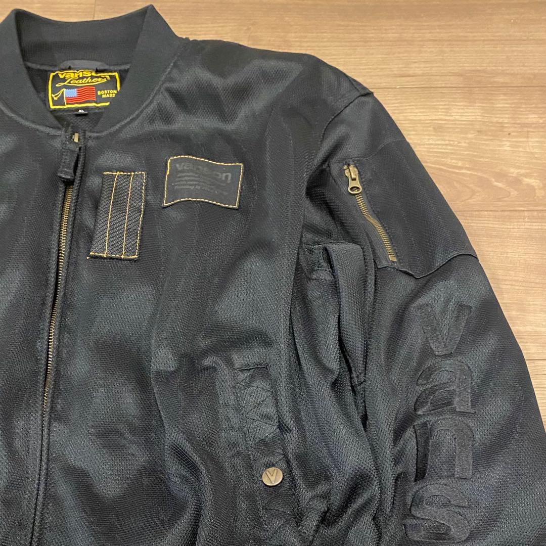 春夏 VANSON メッシュ ジャケット ブラック vs578rs XL MA1 - メルカリ