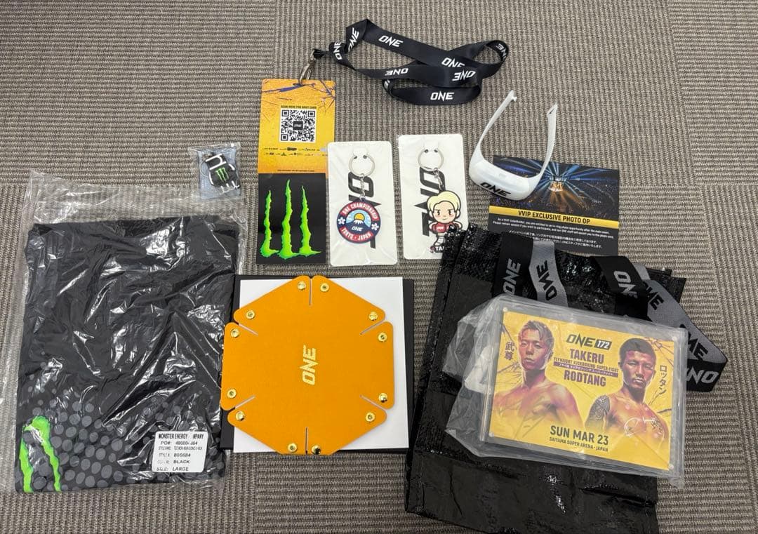 ONE Championship 限定グッズ　武尊.ロッタン 武尊vsロッタン直筆サイン入りスタンド 入りONE173 VVIP限定特典セット