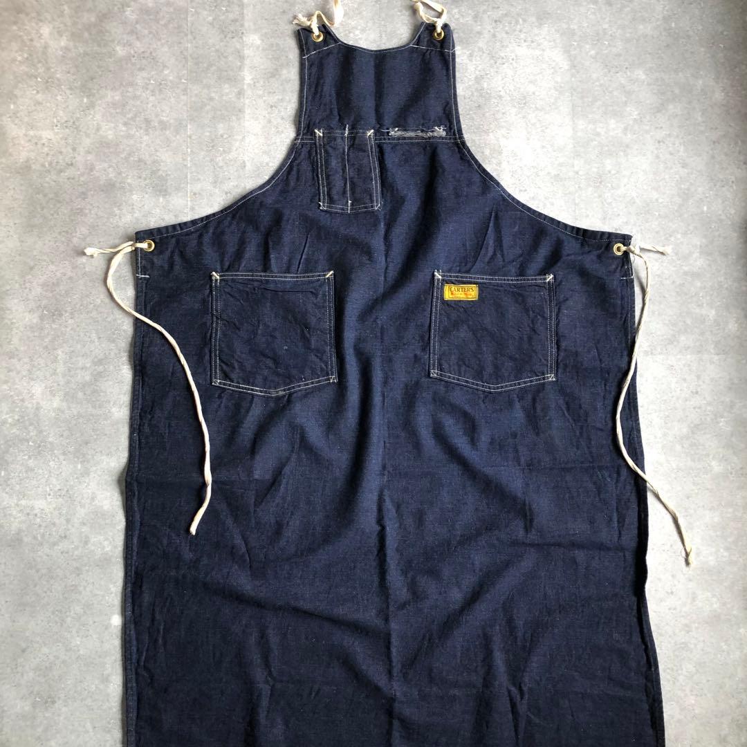 50s CARTER'S インディゴデニム エプロン ワーク エンジニア - メルカリ