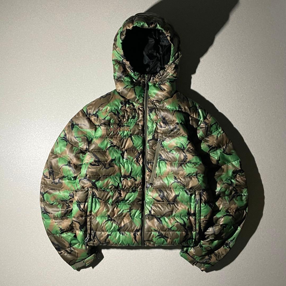 美品 コロンビア クレイターレイク アルパインダウンパーカ カモフラ