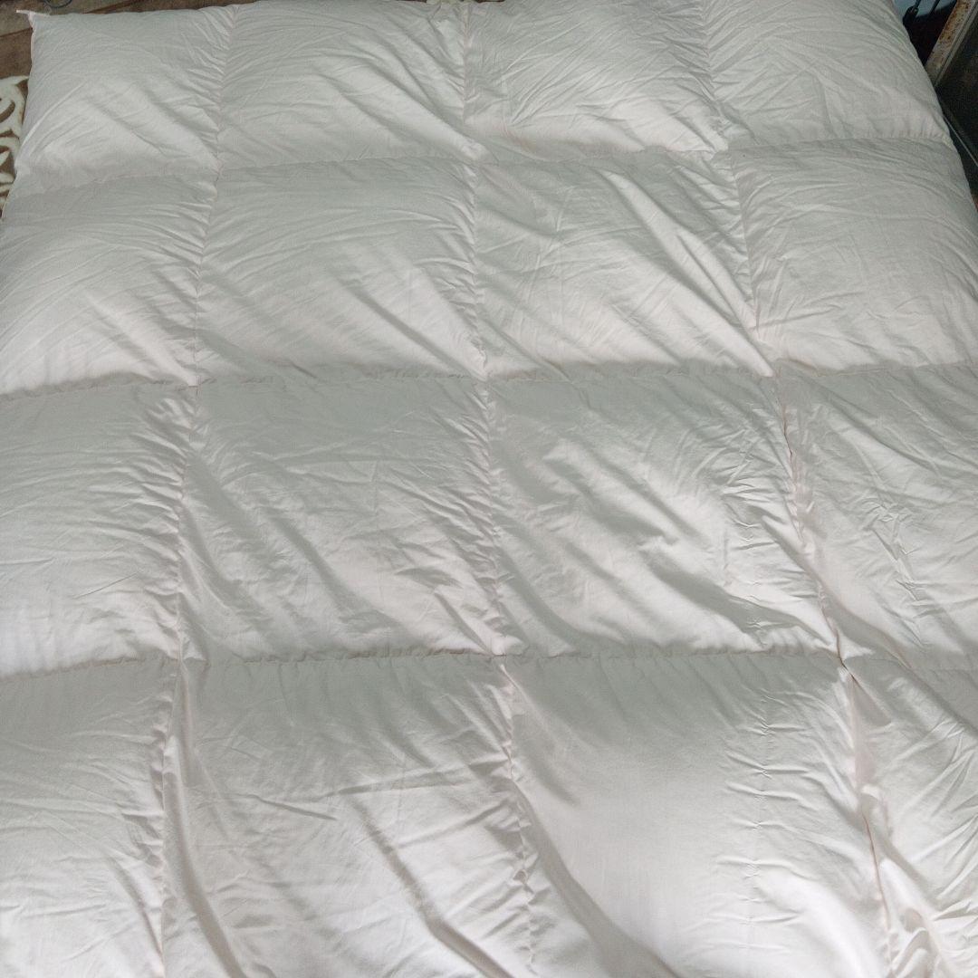 丸八真綿 シングル羽毛掛け布団 表地絹仕様 刺繍入り ソワリー - メルカリ