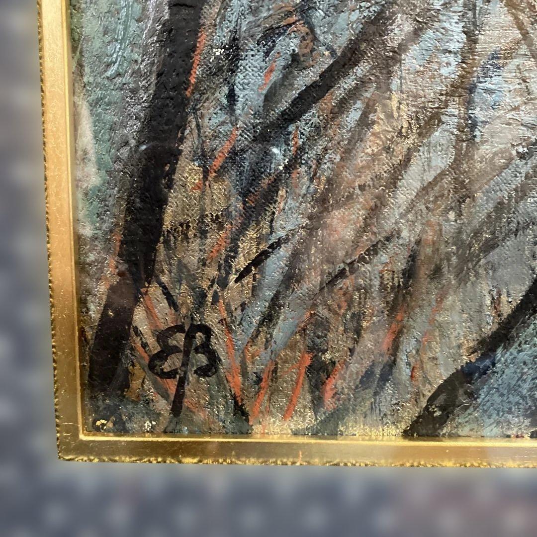 油彩 びしょっぷ英郎 「妙法寺 F8」 美術品・アンティーク・コレクション