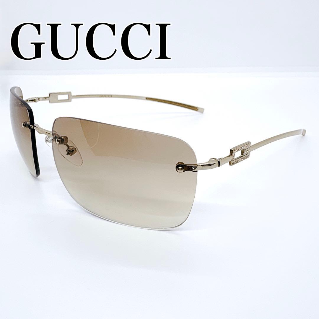 極美品 GUCCI rimless sunglasses linestone - メルカリ