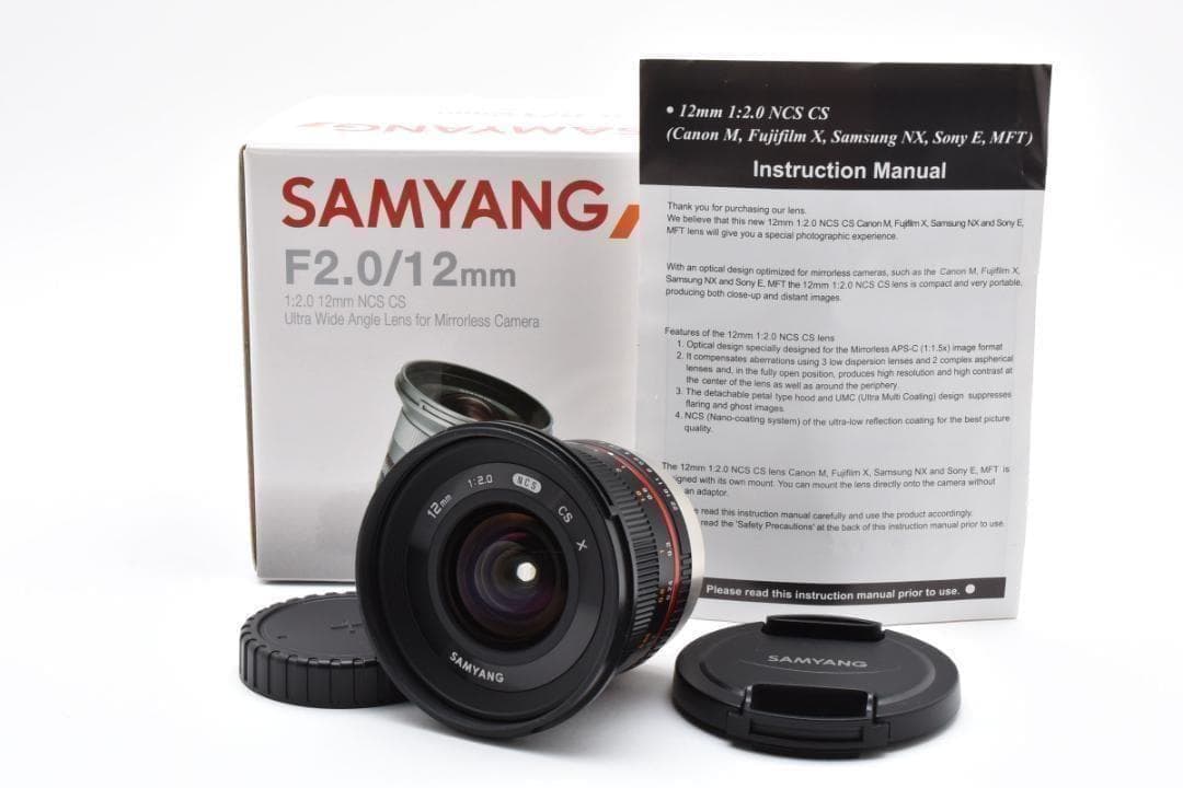 ■ ほぼ新品 ■ サムヤン　SAMYANG F2.0 12mm X-mount Amazon.com : Samyang SY12M-FX-BK 12mm F2.0 Ultra Wide Angle Lens