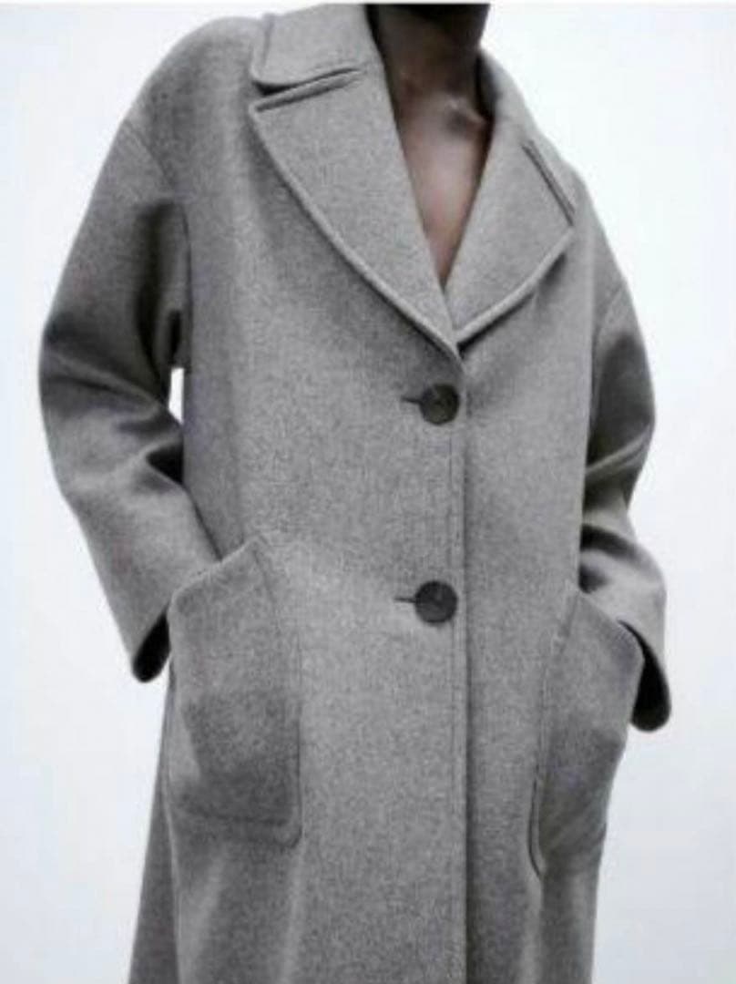 ZARA コート ウール オーバーサイズコート グレー 新品未使用タグ付き