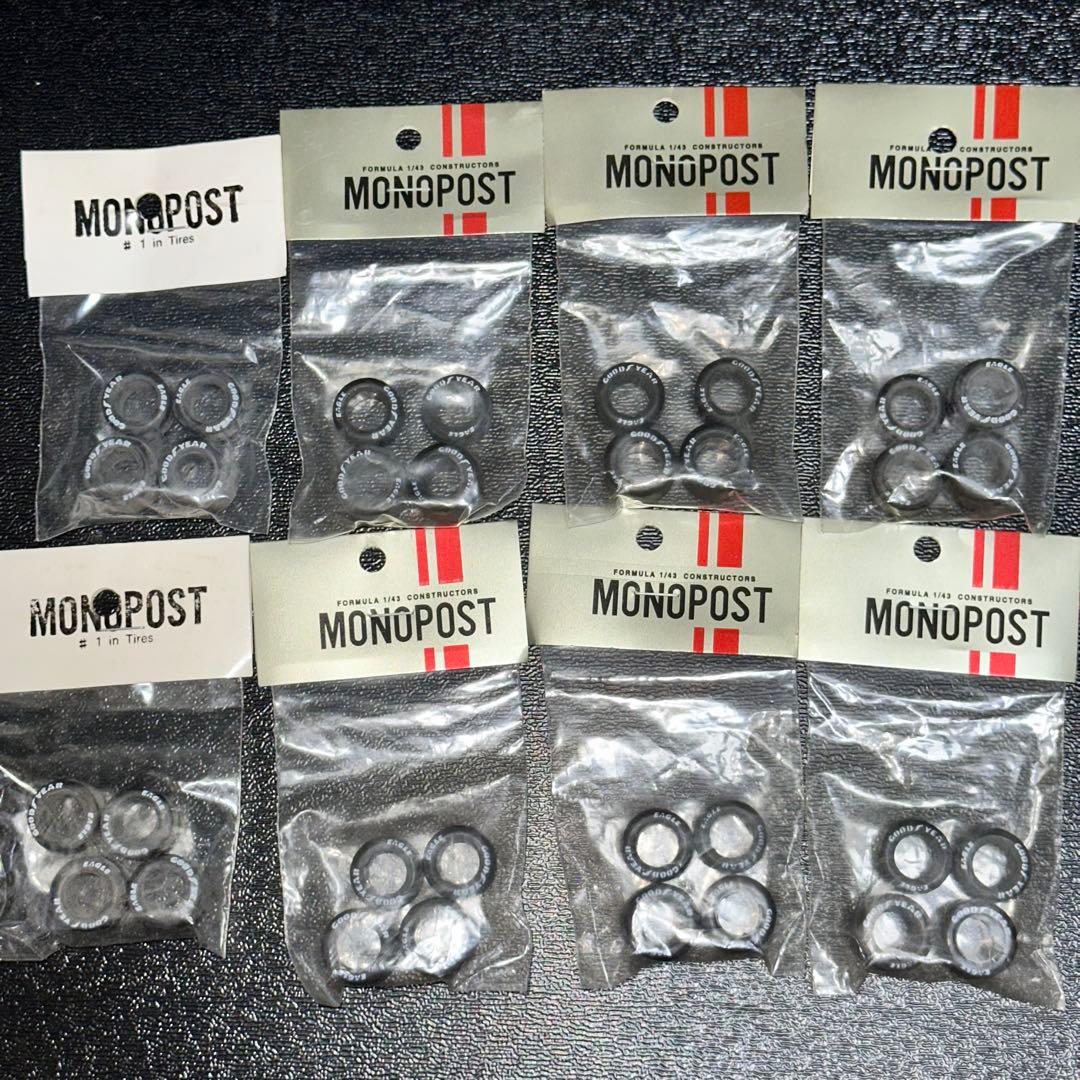 [G1038] MONOPOST 1/43 タイヤ　ホイールセット　グッドイヤー グッドイヤー（GOODYEAR） 155/65R14 スタッドレスタイヤホイール