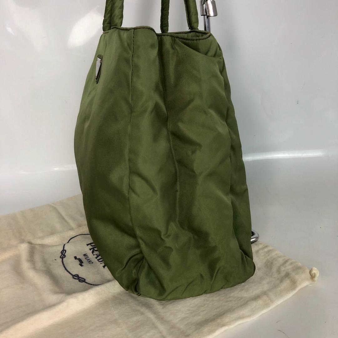 PRADA プラダ ナイロン ハンドバッグ グリーン レディース ブランド