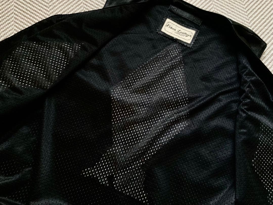 ワイルド 本革 オルテガ ナバホ レザー ベスト 黒 新品 ネイティブ サイズL