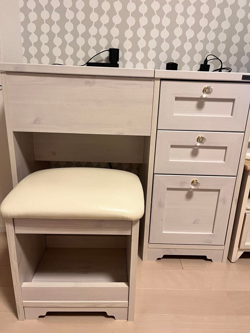 【送料なし】ホワイトドレッサー/鏡・椅子付 楽天市場】【すぐに使える1000円クーポン配布中】ドレッサー デスク