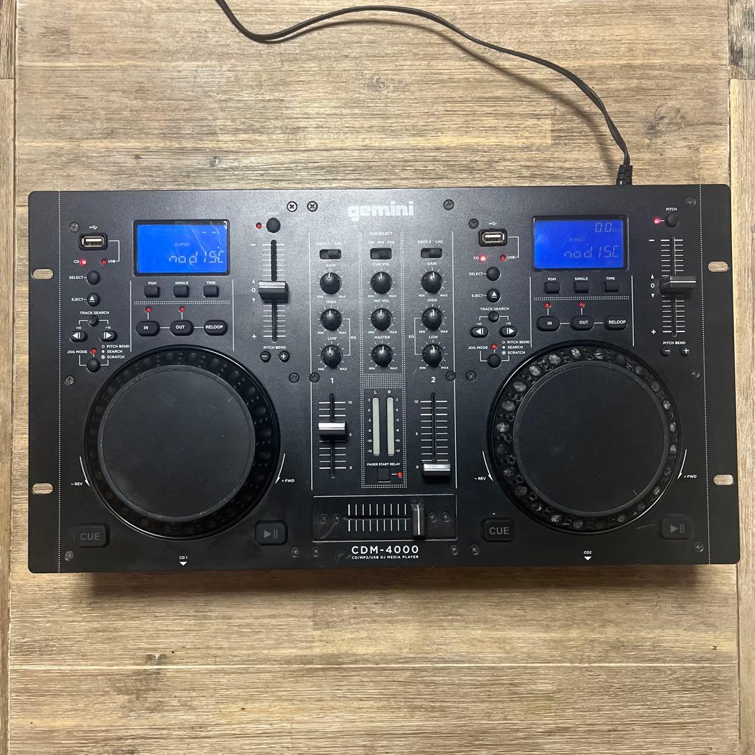 DJ機材 gemini CDM-4000 CD/MP3/USB MEDIA PLAYER Amazon | GEMINI MP3 / CD DJ ワークステーション デュアルCDJ PLAYER+