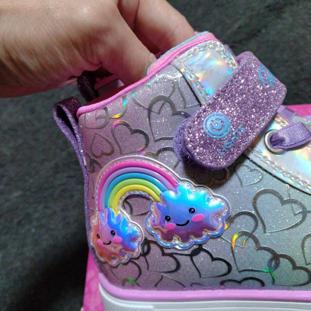 スケッチャーズ 光るハイカットスニーカー 新品 17cm S115