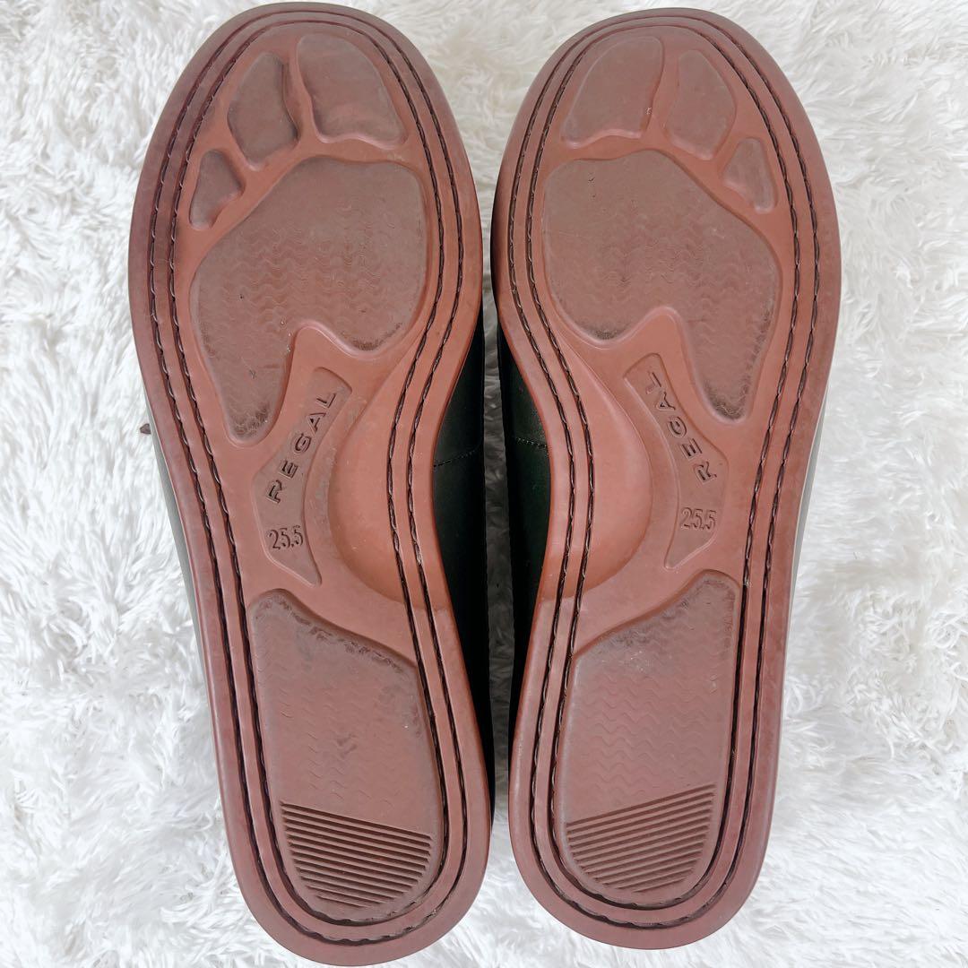 美品 REGALリーガル デッキシューズ レザー 脱着式 キルト 25.5cm