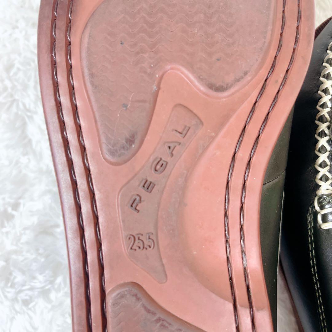 美品 REGALリーガル デッキシューズ レザー 脱着式 キルト 25.5cm