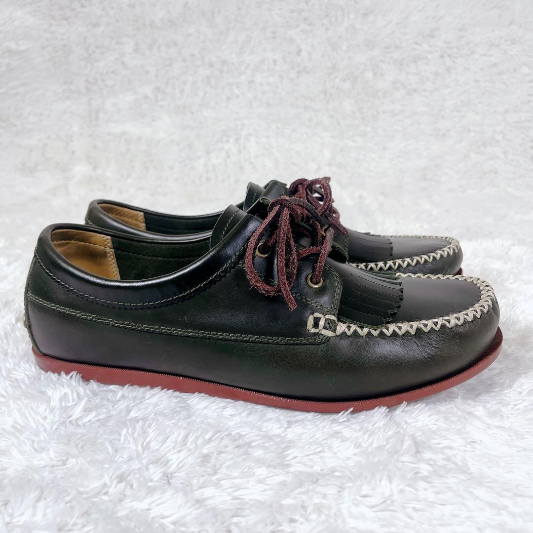 美品 REGALリーガル デッキシューズ レザー 脱着式 キルト 25.5cm