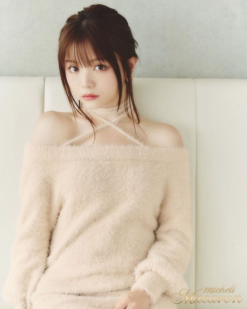 ミシェルマカロン シャギークロスニットワンピース - メルカリ