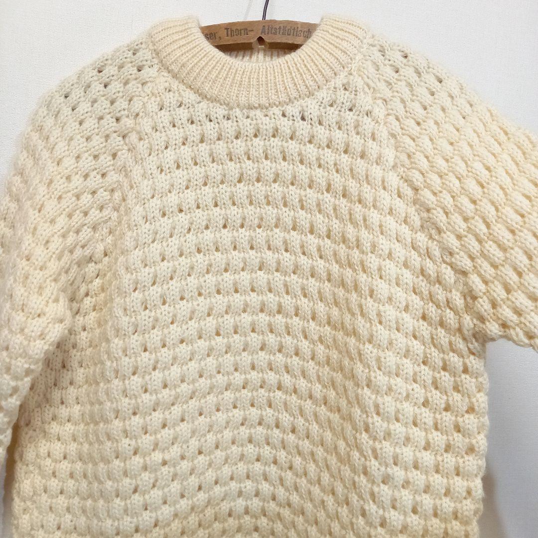 極美品 70s イギリス製 ピーターストーム ポップコーンニット S