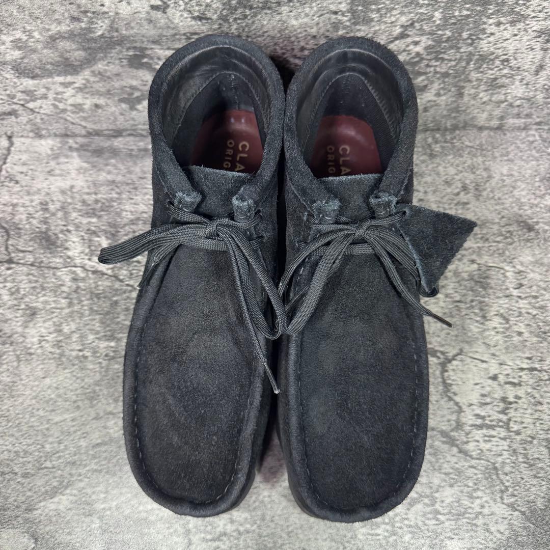 【美品】クラークス ワラビー ゴアテックス スエード ブラック 26.5cm