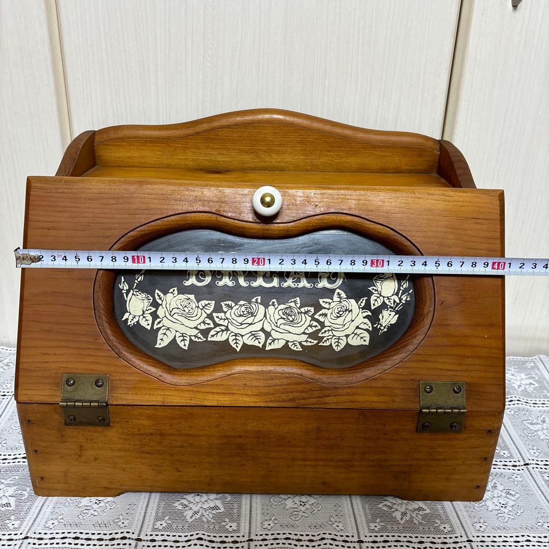 木製ブレッドボックス 楽天市場】木製 ブレッドケース 幅33 奥行27.5 高さ17cm ブレッド