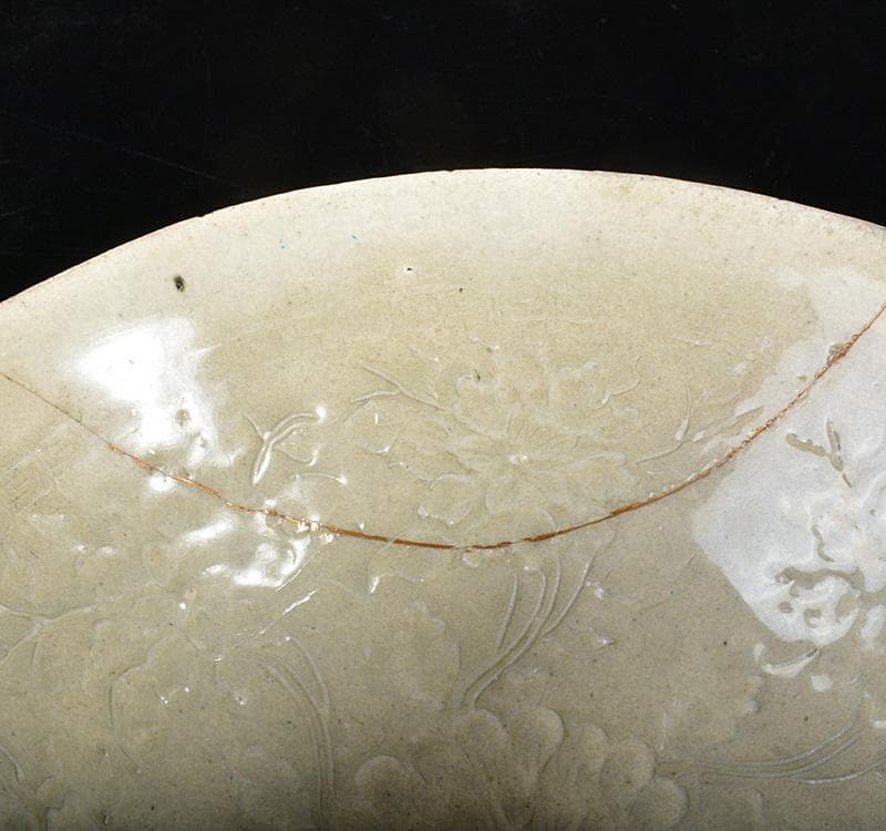 中国 定窯白磁陽刻花文 鉢 碗 金継ぎ直し V R4552 - メルカリ