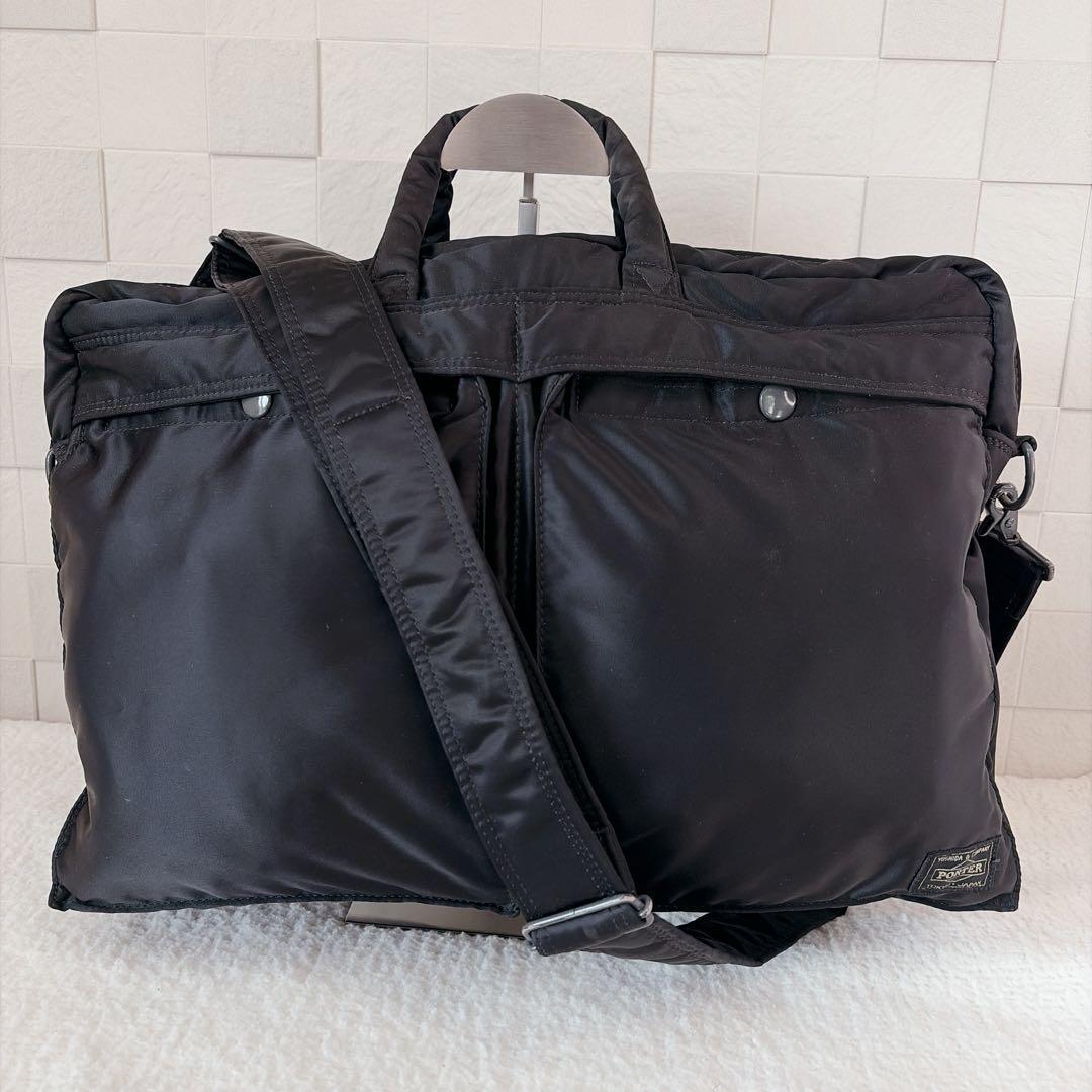 極美品】 ポーター タンカー 2way ショルダーバッグ ビジネスバッグ 黒