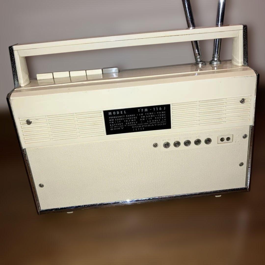 SONY トランジスタラジオ TFM-116J 昭和39年発売 貴重レトロ電化