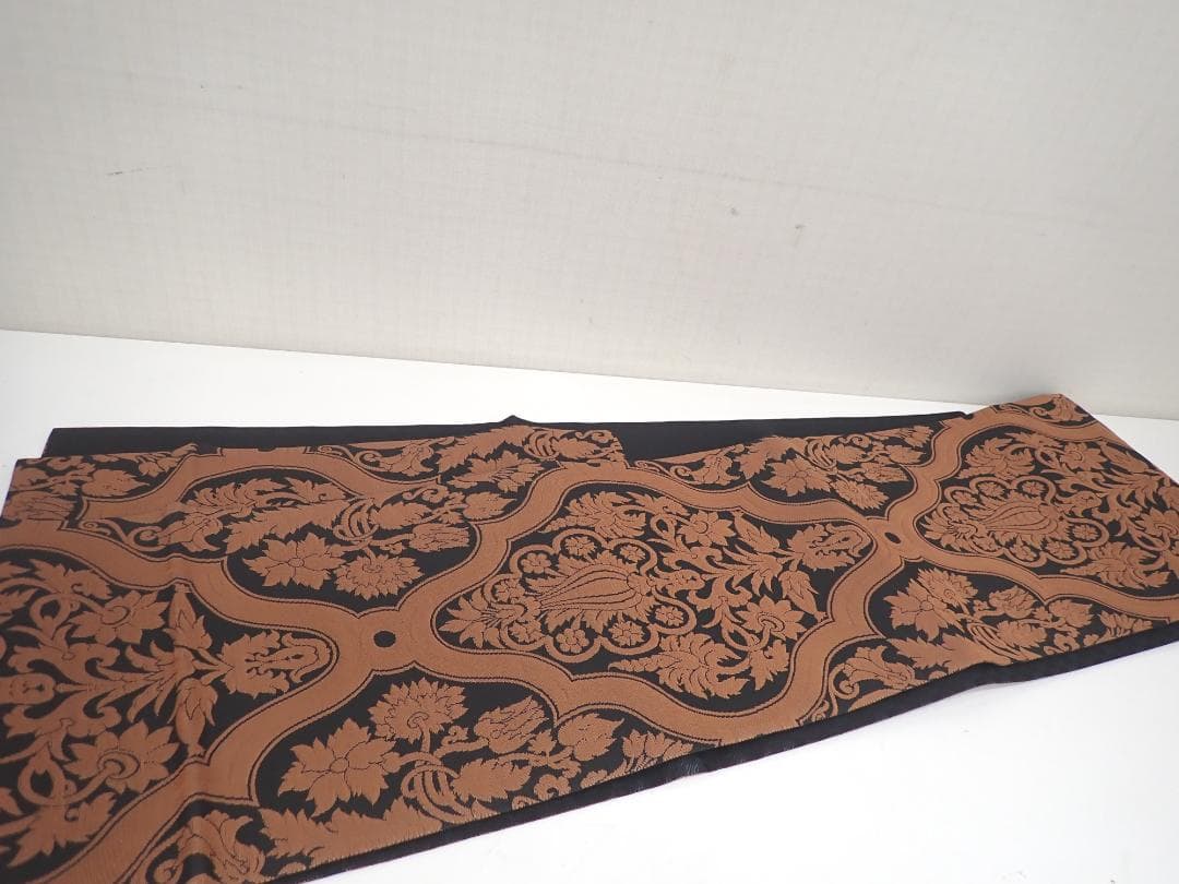 極上の逸品 誉田屋源兵衛 正絹 袋帯 31.5cm×452cm 未使用 花唐草