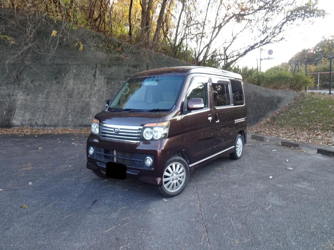 ★平成21年 アトレーワゴンRSリミ 4ナンバー パワスラ 車検・令和8年3月★ ダイハツ アトレーワゴン カスタムターボRSリミテッド 左側パワスラ