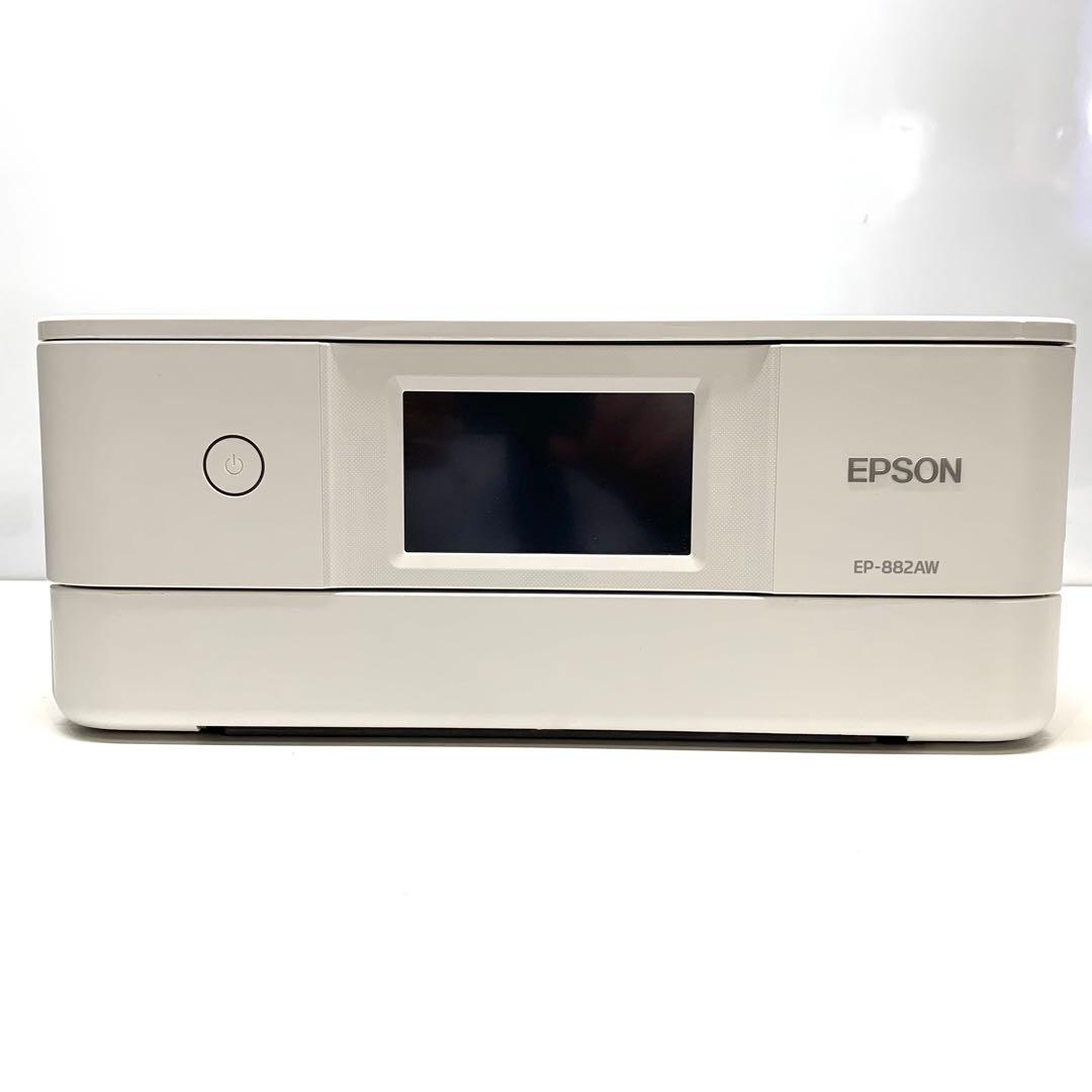 エプソン カラリオ EP-882AW WH 新品インク9個 メンテボックス付き