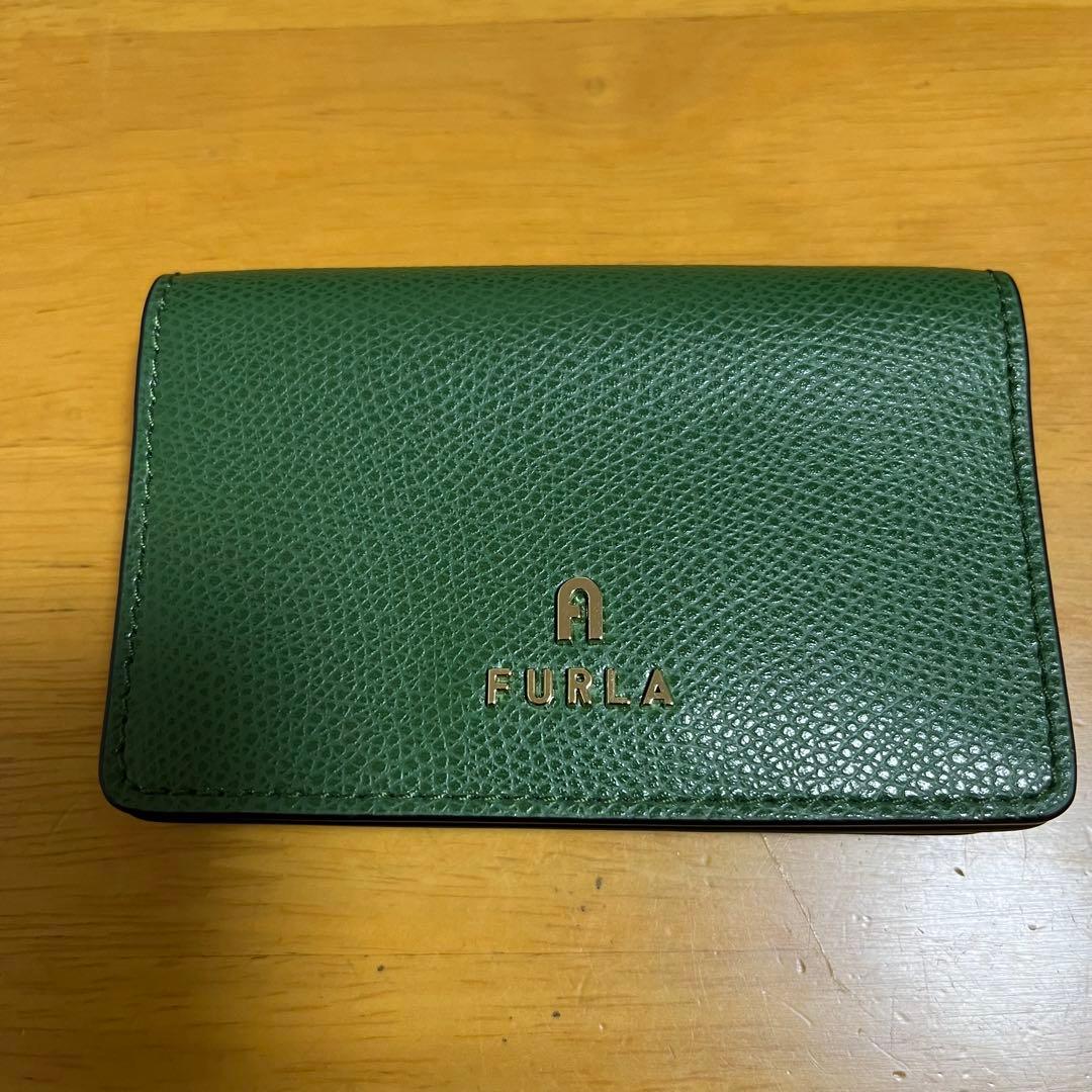 FURLA 緑色 名刺入れ FURLA（フルラ） 名刺入れ レディース アウトレット 名刺ケース カード