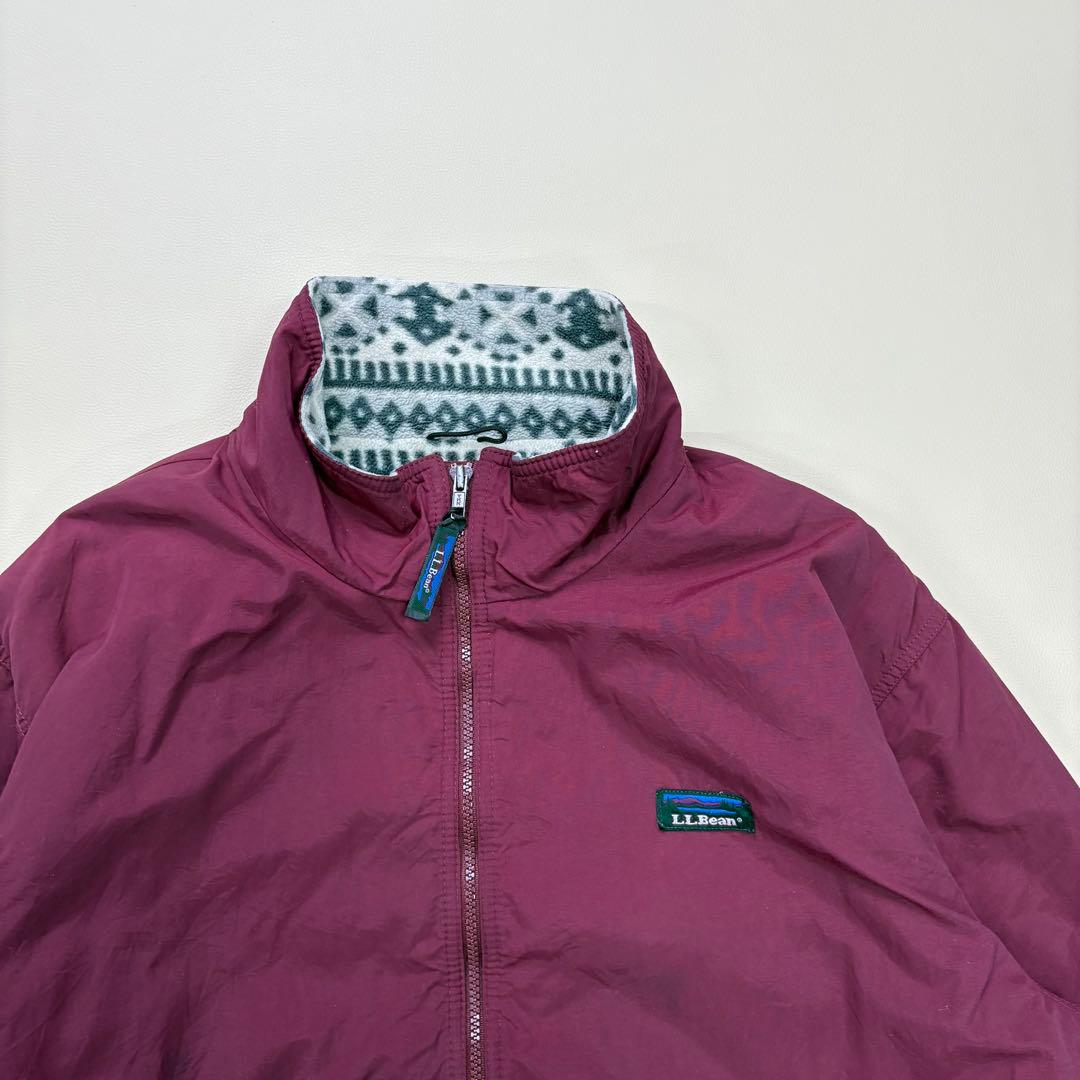 極上】90s USA製L.L.BEAN ウォームアップジャケット ボルドー短丈