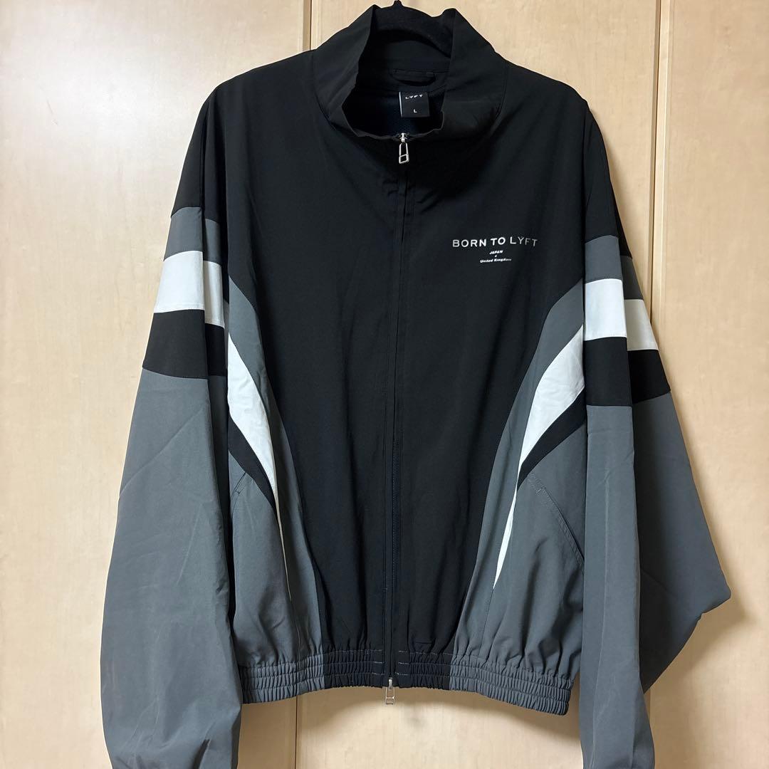 LYFT 2 Line オーバーサイズトラックジャケット V.2 -ブラック