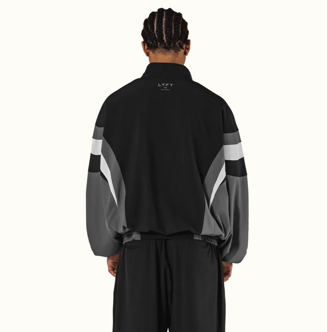 LYFT 2 Line オーバーサイズトラックジャケット V.2 -ブラック