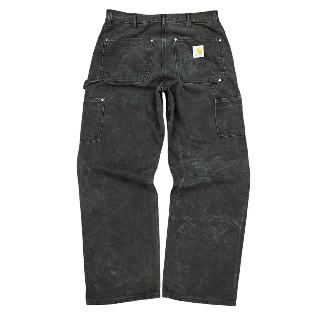 希少 USA製 カーハート ダブルニー ブラック W33 - メルカリ