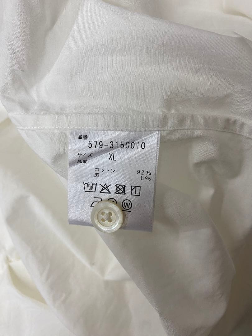 MARGARET HOWELL 白 長袖シャツ XL